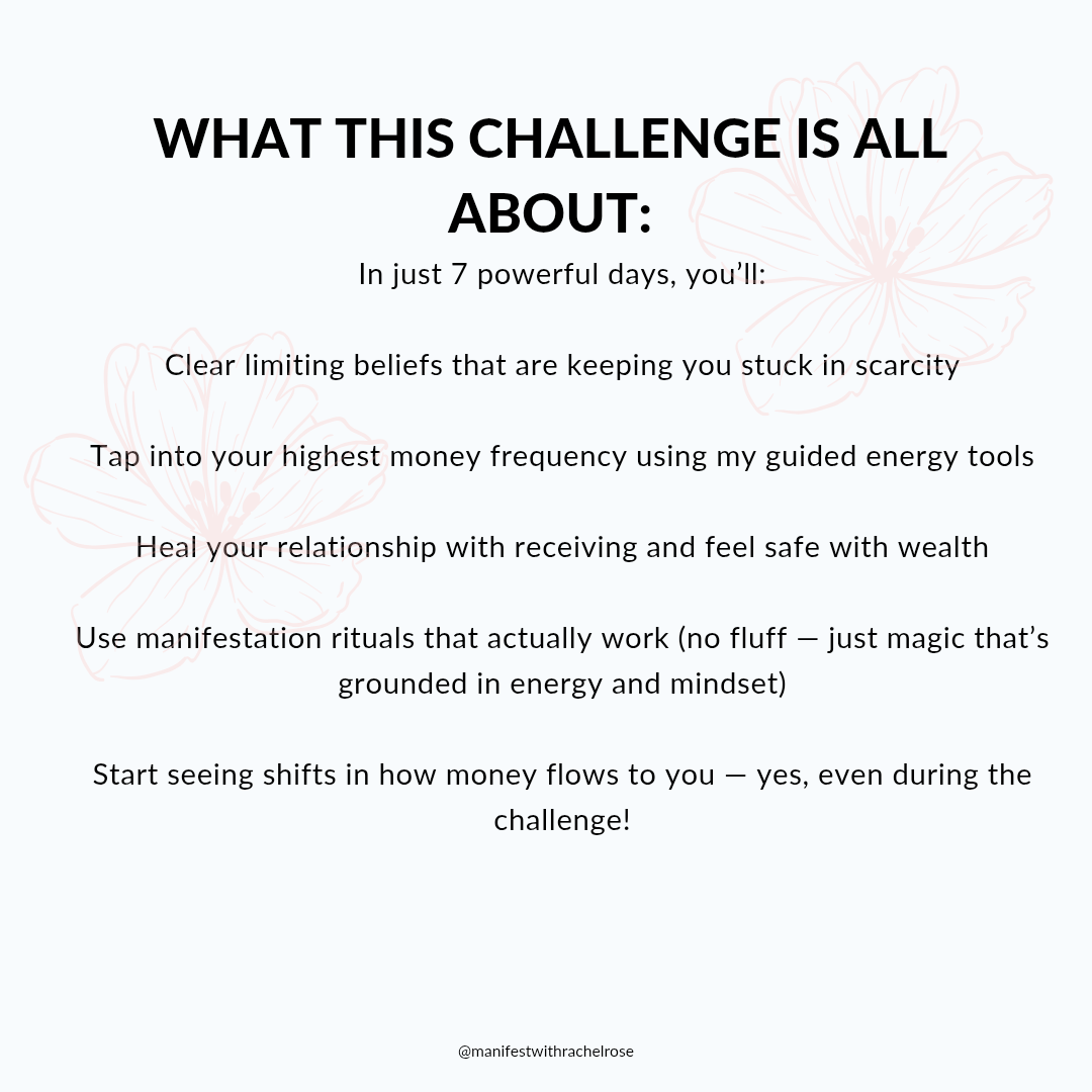 7 Day Money Manifesting Challenge