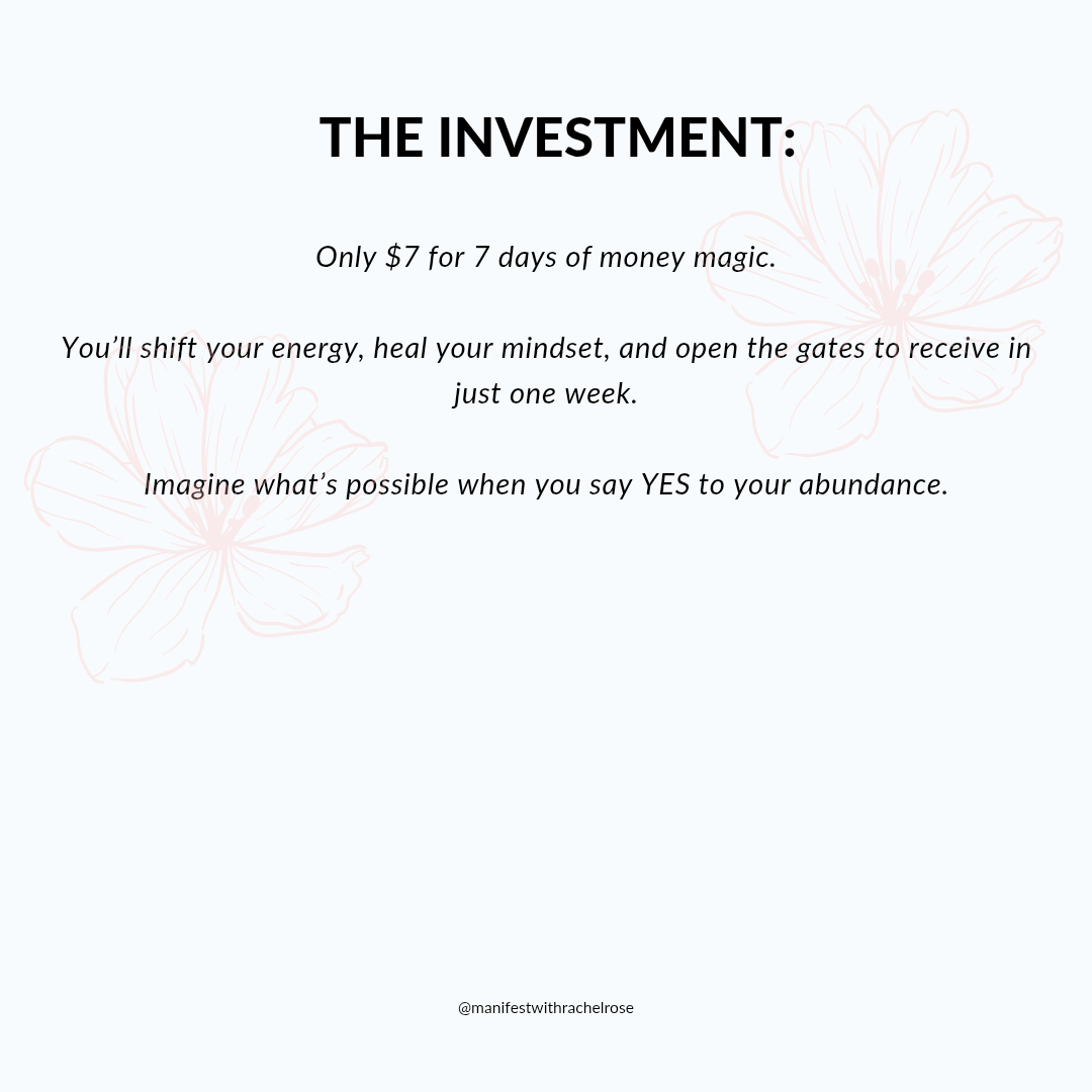 7 Day Money Manifesting Challenge